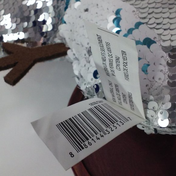 Disney Olaf Snowman Plush Toy Flip Sequin Doll 12" Carrot Nose White Silver - Picture 7 of 10